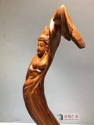 正宗太行陈化料工艺品仕女 崖柏材质的休闲把玩佳品