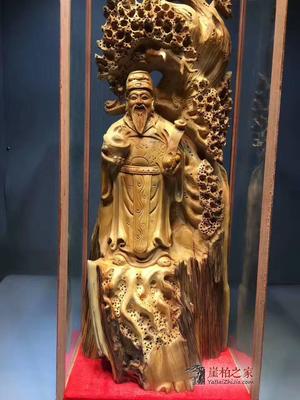 太行崖柏《财神》根雕 陈化镂空中的东方神韵